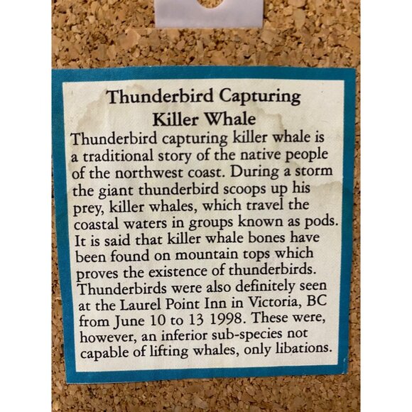 Ceramic Art Tile"Thunderbird and Killer Whale" artist Joe - Picture 5 of 8